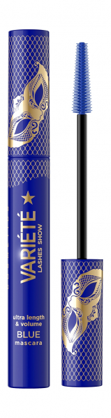 Eveline Variete Lashes Show Ultra Length & Volume Blue Mascara&nbsp;Синяя удлиняющая тушь для ресниц