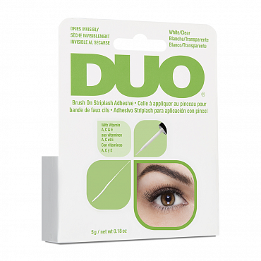 Клей для накладных ресниц с витаминами прозрачный с кистью / Duo Brush On Clear Adhesive 5г